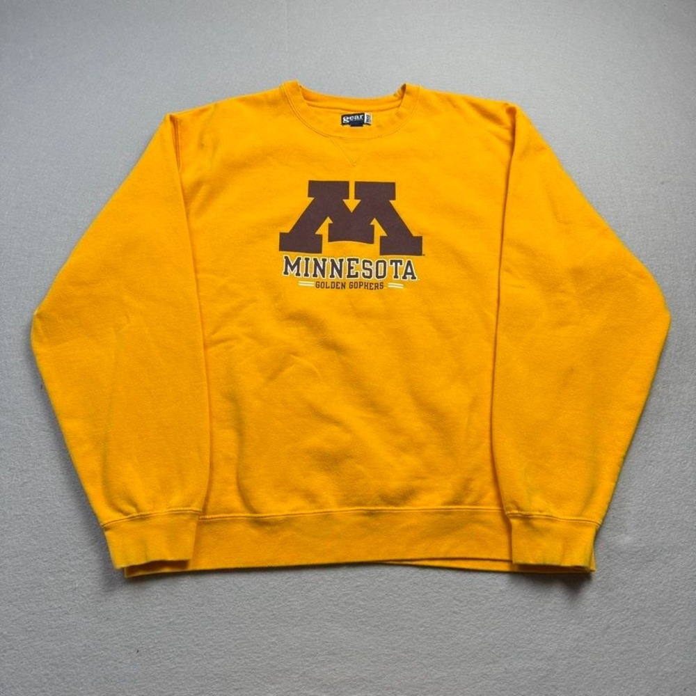 Minnesota Golden Gophers Crewneck Sweatshirt Yellow XXL NCAA